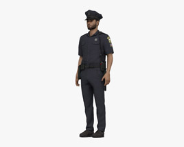 Middle Eastern Police Officer 3D model