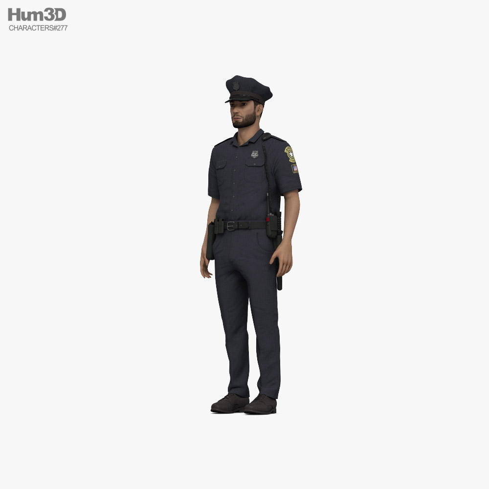 Middle Eastern Police Officer 3D 모델 