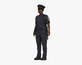 African-American Female Police Officer 3d model