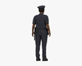 African-American Female Police Officer 3D 모델 