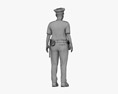 African-American Female Police Officer Modello 3D