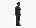 African-American Female Police Officer 3D модель