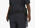 African-American Female Police Officer Modello 3D