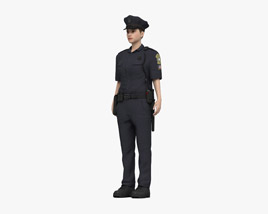 Female Police Officer 3D model