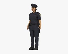 Middle Eastern Female Police Officer Modello 3D