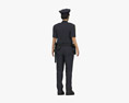 Asian Female Police Officer 3D модель