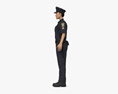 Asian Female Police Officer Modello 3D