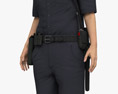 Asian Female Police Officer Modello 3D