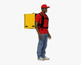 African-American Food Delivery Man 3Dモデル