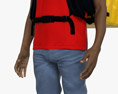 African-American Food Delivery Man 3d model