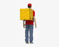 Asian Food Delivery Man Modelo 3d