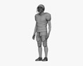 African-American Football Player 3D 모델 