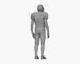 African-American Football Player 3D模型