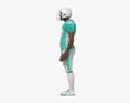 African-American Football Player Modello 3D