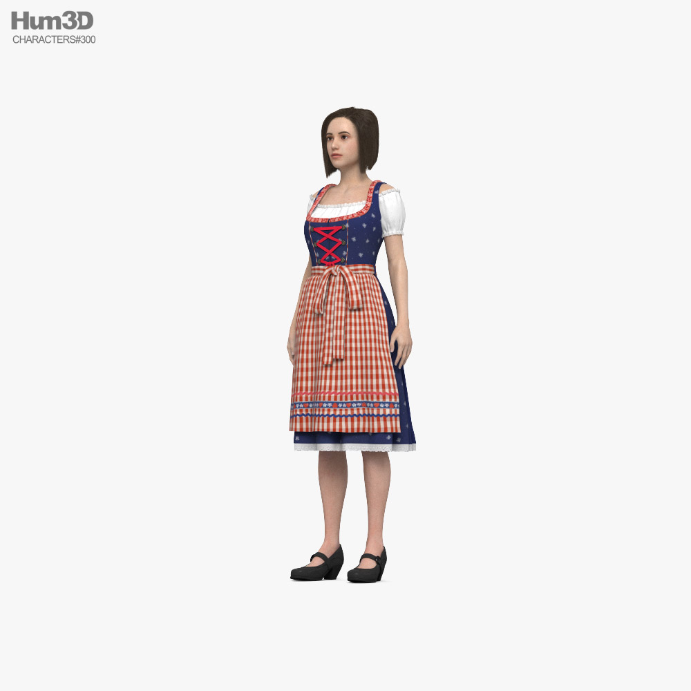 Bavarian Woman Modello 3D