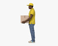 African-American Delivery Man 3D модель
