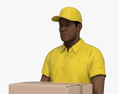 African-American Delivery Man 3D模型