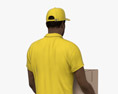 African-American Delivery Man 3D-Modell
