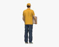 Asian Delivery Man 3D-Modell