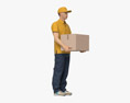 Asian Delivery Man 3D модель