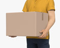 Asian Delivery Man 3D модель