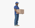 Middle Eastern Delivery Man 3d model