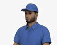 Middle Eastern Delivery Man 3d model