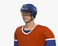 Asian Hockey Player 3D-Modell