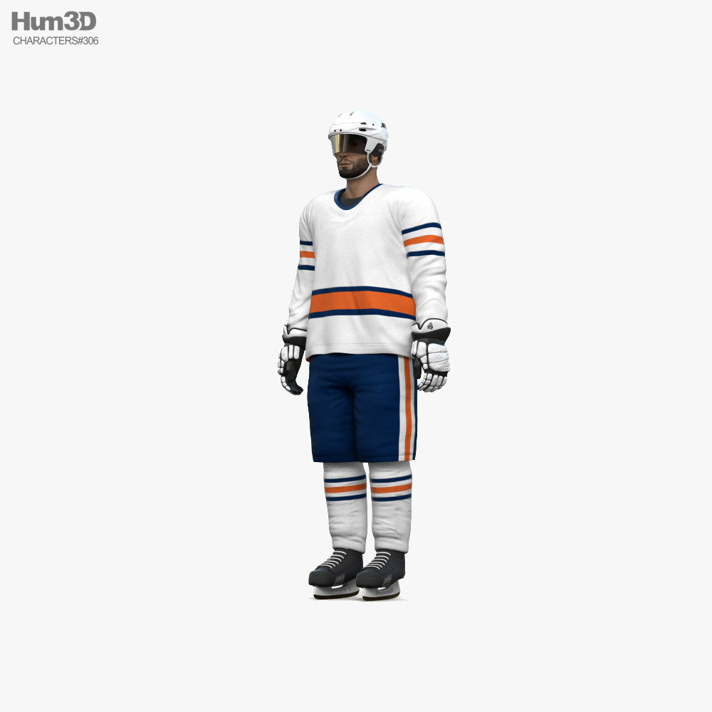 Middle Eastern Hockey Player 3Dモデル