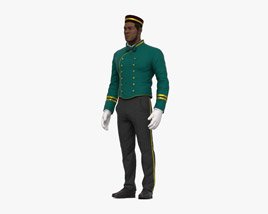 African-American Hotel Porter 3Dモデル