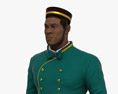 African-American Hotel Porter 3D-Modell
