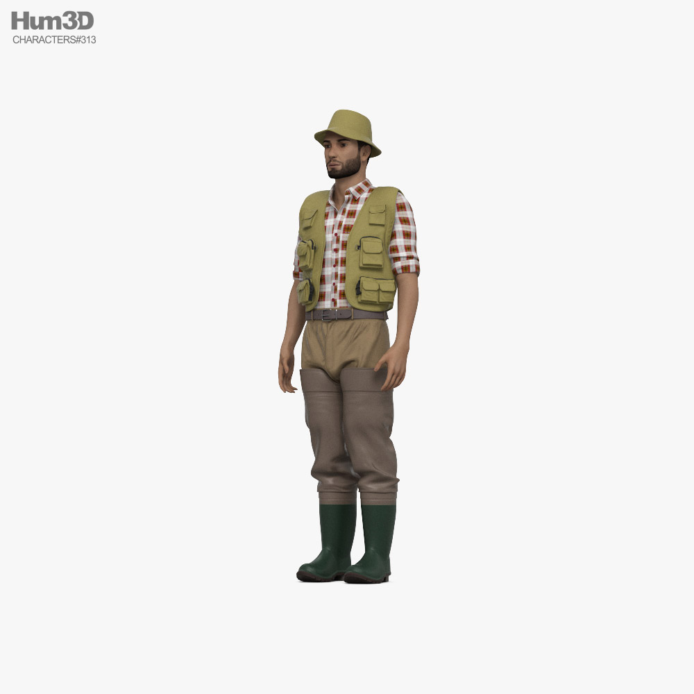 Middle Eastern Fisherman 3D-Modell
