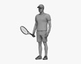 African-American Tennis Player Modello 3D