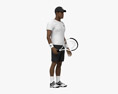 African-American Tennis Player Modello 3D