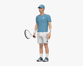 Asian Tennis Player 3D 모델 