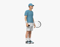 Asian Tennis Player 3D модель