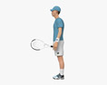 Asian Tennis Player 3D 모델 
