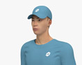Asian Tennis Player 3D模型