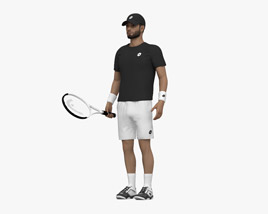 Middle Eastern Tennis Player 3D模型