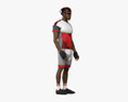 African-American Racing Cyclist 3d model
