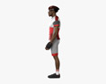 African-American Racing Cyclist 3D-Modell