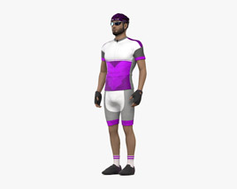 Middle Eastern Racing Cyclist 3D модель