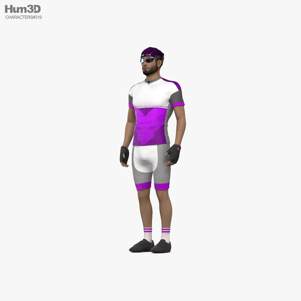 Middle Eastern Racing Cyclist 3D模型