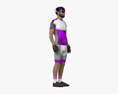 Middle Eastern Racing Cyclist 3D-Modell