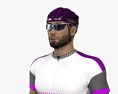 Middle Eastern Racing Cyclist 3D-Modell