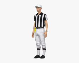 Asian Football Referee Modello 3D