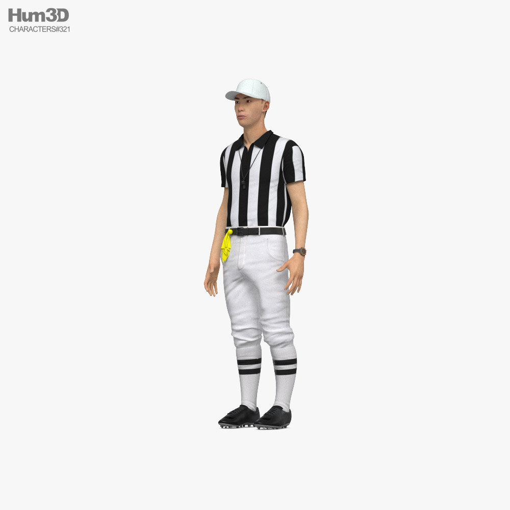 Asian Football Referee Modello 3D