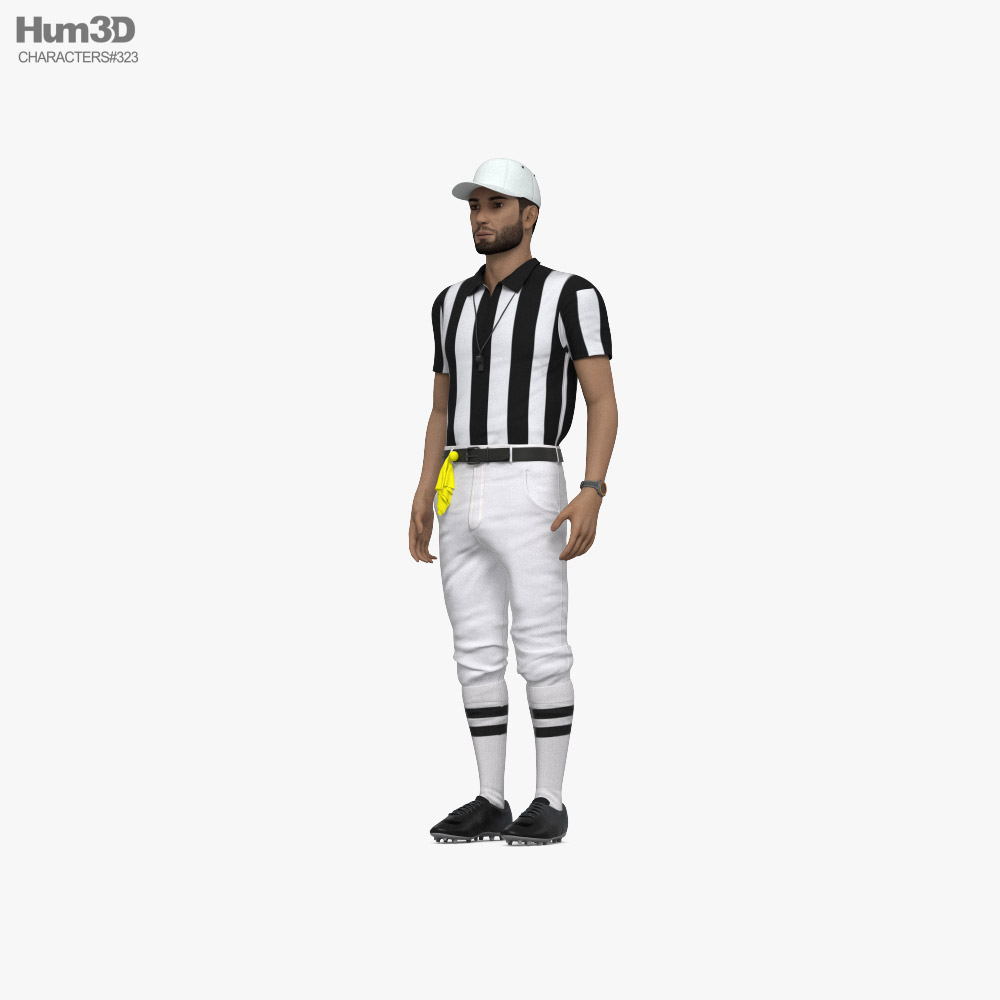 Middle Eastern Football Referee 3D 모델 