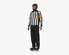 Middle Eastern Hockey Referee 3D-Modell