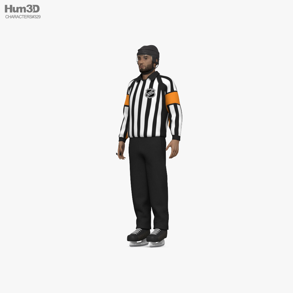 Middle Eastern Hockey Referee 3D model